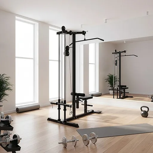 Lat Pulldown Low Row Fitness Machine – Home Gym Strength Trainer