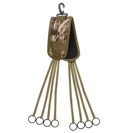 Right Waterfowl Non-Slip Leg Band Bird Hunting Game Strap with Leg Loop Style - Includes Heavy Duty Spring Clip and 8 Metal Cinch Rings