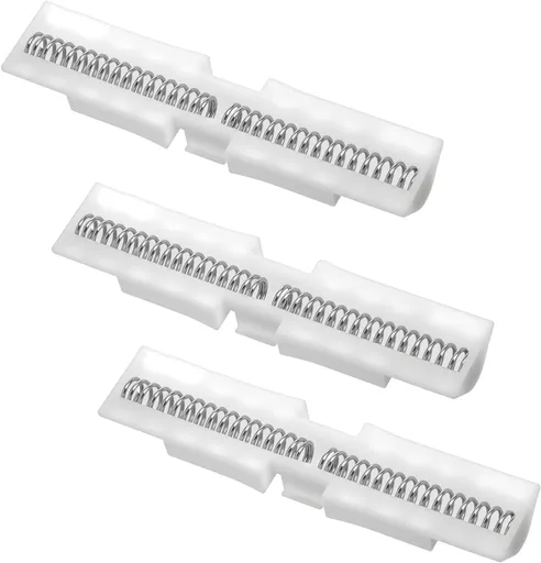 3 Pcs Bifold Door Spring Slide Rail, PET Bi-Fold Door Slide Guide, White Top Track Guide for Bi-Fold Closet Doors and Folding Doors, Easy to Install Bifold Closet Door Replacement Hardware