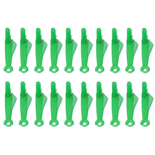20 Piece Sewing Machine Needle Threaders, automatic fish mouth threader tool for quick machine sewing and embroidery, Green