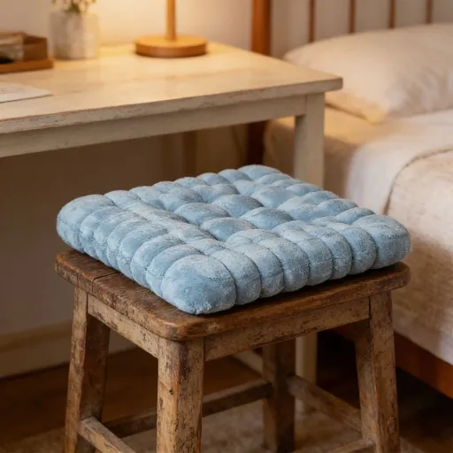 High Elastic Floor Cushion, 15.75x15.75x3.94in Thickened Butt Seat Pad, Soft Polyester Lazy Back Cushion, Home Decor for Bedroom Window, Blue
