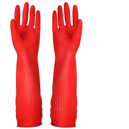 Household Arms Length Rubber Latex Cleaning Long Glove Reusable Kitchen Natural Rubber Living Wash Gloves
