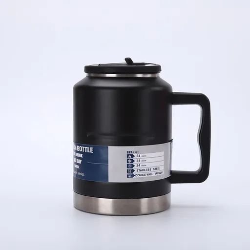 Giant Vacuum Flask 67.63oz, 304 Inner 12-24H Long-Lasting Heat & Cold Retention, Leak-Proof Portable, Must-Have for Commuting & Outdoor!(black)