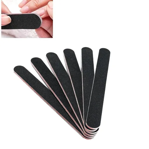 Nail File 6ct 100/180 Grit Emery Board Filer for Acrylic/Natural Fingernail by