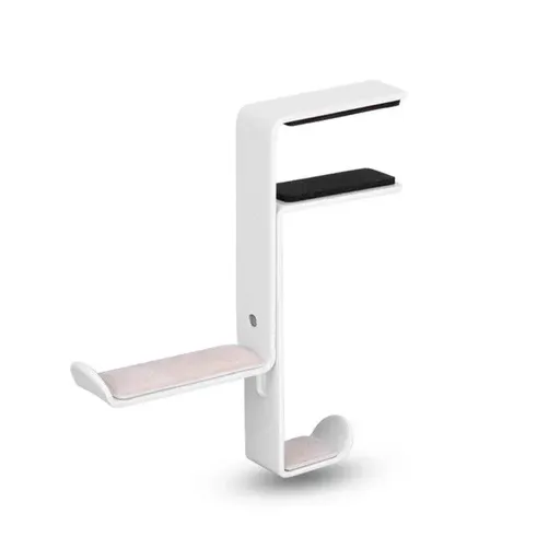 Metal Earphone Headset Desks Display Stand Hanger Holder Headphone Bracket Hook - White