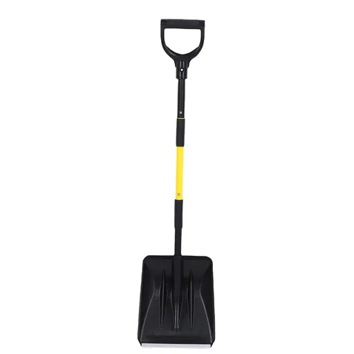 Snow Shovel Heavy Duty Snow Removal Winter Tool with D Grip Handle Aluminum Strip for Driveway Home Garage