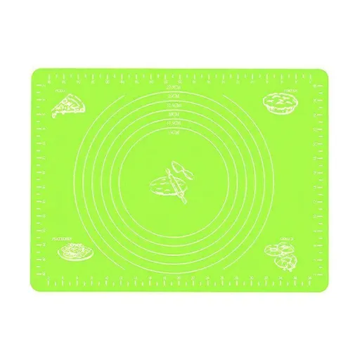 Green Reusable Non-Stick Silicone Rolling Dough Mat Cake Pastry Baking Fondant Sheet - 40*30cm