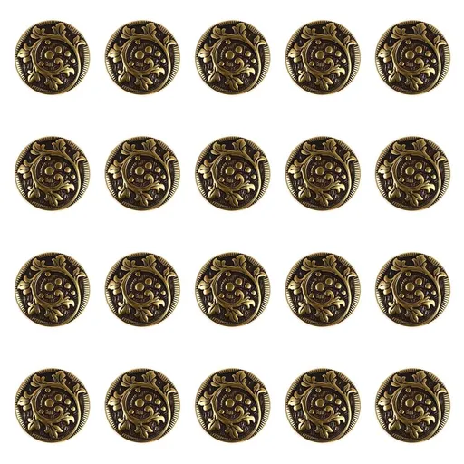 20Pcs Retro Style Metal Sewing Buttons for Craft Enthusiasts Diy Projects