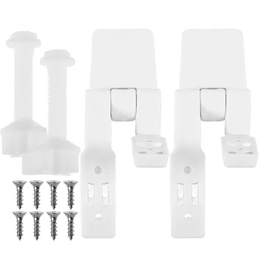 Toilet Seat Hinge Replacement Kit with 2 Bolts and Nuts, ABS Material for Secure and Easy Toilet Seat Installation