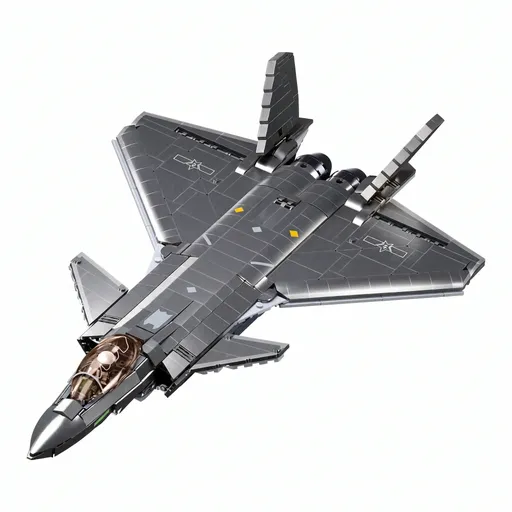 Sluban B1187 Model Kit 1:44 J20 Mighty Dragon Chinese Stealth Fighter Jet Plane Modern PLAAF Building Block DIY Set Toy