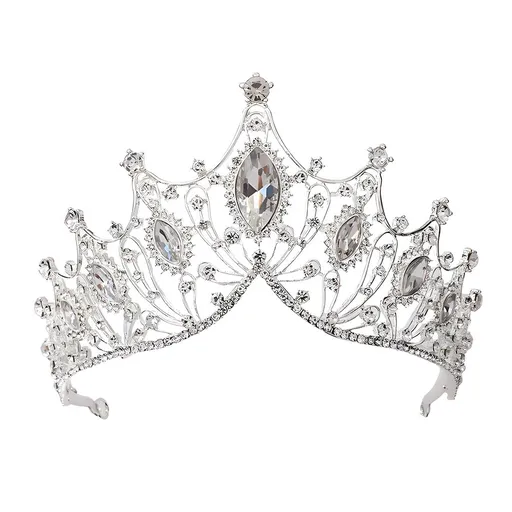 For Women,5.71*3.54" Bridal Hair Accessories,Rhinestones Flower Crown