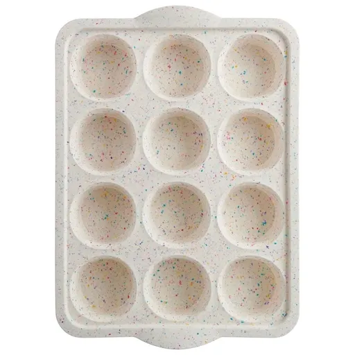 12ct Mini Muffin Pan, Silicone Cupcake Pan Structured Bakeware for Mini Muffin & Mini Cupcake, Mini egg bites, Mini Bites, Choco Bombs