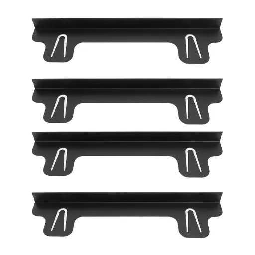 2 Pack Stove Gap Cover Stainless Steel Stove Oven Gap Filler Guard for Kitchen Counter Side Gap Black