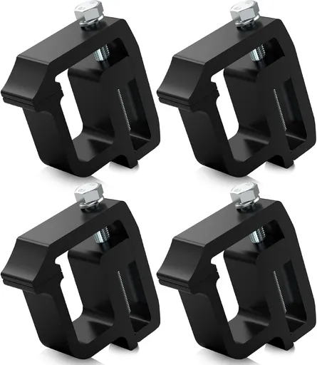 Heavy Duty Camper Shell Clamps - Truck Topper Ladder Rack Clamps for Dodge Dakota Ram 1500 2500 3500, F150 F250, Titan, Tundra (4 Pack)