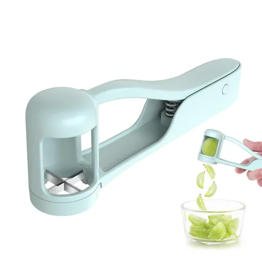 Grape Tomato Cherry Strawberry Cutter Tools Into 4 Pieces for Vegetable Fruit Salad, Stainless Steel Quarter Grape Slicer Kitchen