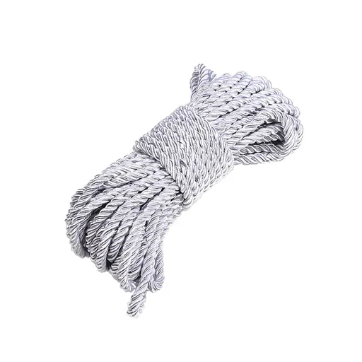 House Of Dasein Soft Cotton Rope 5M 10M Bdsm Bondage Restraints Kink Fetish - Silver - 10M - Silk