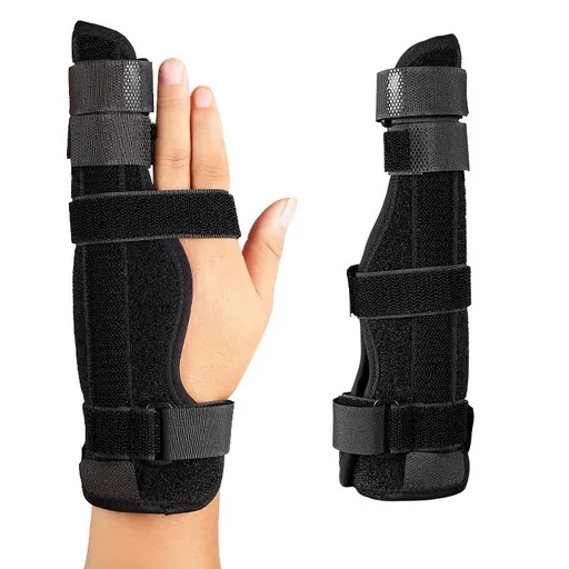 Finger anti sprain fixed strap, little finger, ring finger, double finger support splint, aluminum plate, breathable hand strap