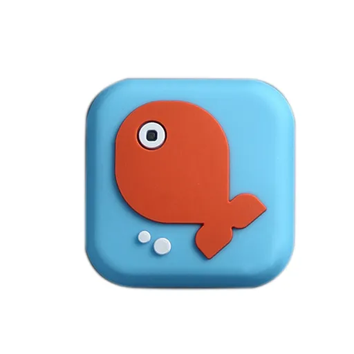 Cartoon Door Handle Stopper Bumpers Buffer Wall Protectors Doorknob Crash Pad Self Adhesive Design for HomeFish Pattern