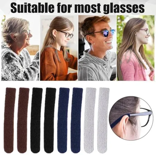 Glasses Temple Tips and Ear Cushions, 4 Colors