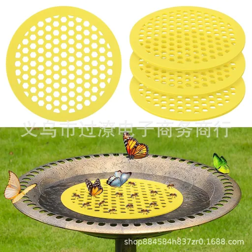 Bee Watering Tray (EVA) Size: Floating Color: Yellow Outdoor Use (1pc)