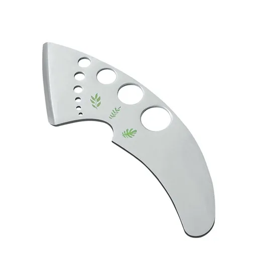 2 pack Stainless Steel Herb Leaf Stripper with Multi-Size Holes & Precision Blade - Kitchen Essentials for Parsley, Cilantro and Leafy Greens