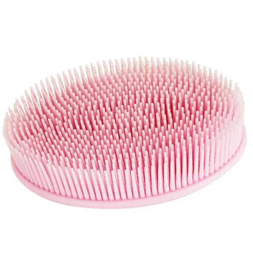 Body Scrubber Infused Silicone Shower Brush, Tested Dual Sided, Stays Fresher Longer, Certified Gentle Exfoliating Loofah Alternative Sensitive Skin Women