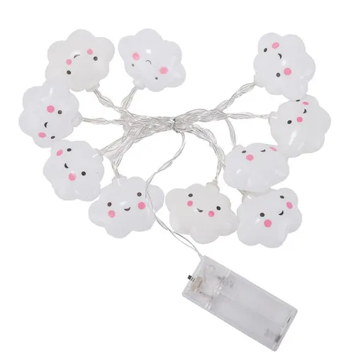 10 LED Battery Powered Room Light Baby Kids Cute Cloud Face Shape Lamp Corridor Decor Small Night Light Halloween Christmas