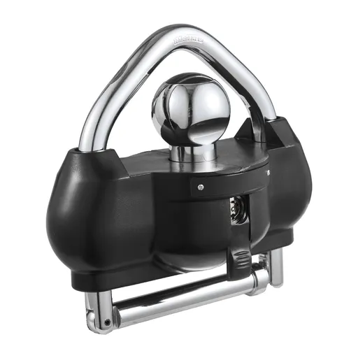 Trailer Hitch Lock, Fits for 46 mm, 50.8 mm, 58.7 mm Couplers, Heavy-Duty Anti-Theft Trailer Ball Lock with 3 Keys, Prying-Resistant, Adjustable Height Design for RVs, Boats, Trailers, Black