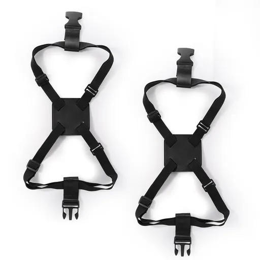 Luggage Bungee Straps for Attaching Bags - 2 Pack Adjustable Elastic Luggage Straps with Buckle, Black Luggage Strap for Suitcases Handle Carry on Add Bag, Backpack, Purse,