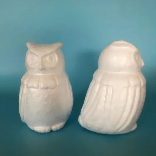 Owl Shape Blank Foam Balls for Art Decoration DIY Craft Foam Balls for School DIY Projects Party,15cm,2-Pack