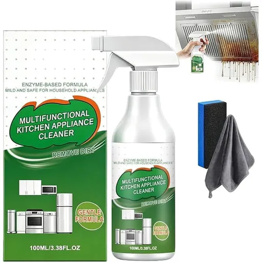 Multifunctional Kitchen Appliance Cleaner, New Heavy-Duty Kitchen Oil Remover Spray, Multi-purpose Foam Cleaner Spray for Cooktop, Oven, Stove & Range Hood