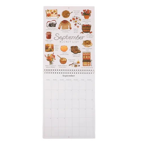 2025 Bucket List Calendar Paper Wall Hanging 2025 12 Monthly Art Calendar for Organizing Planning