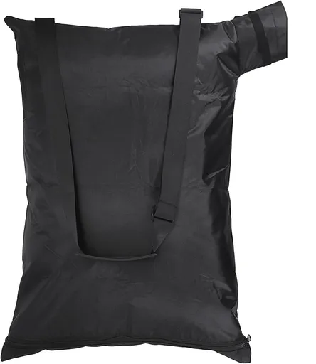 Blower Bag Black Leaf Vacuum Bag Leaf Blower Replacement Bag , Adjustable Leaf Blower Mulcher Bag Bottom Debris Zipper Bag Fallen Leaves Collection Bag 420D