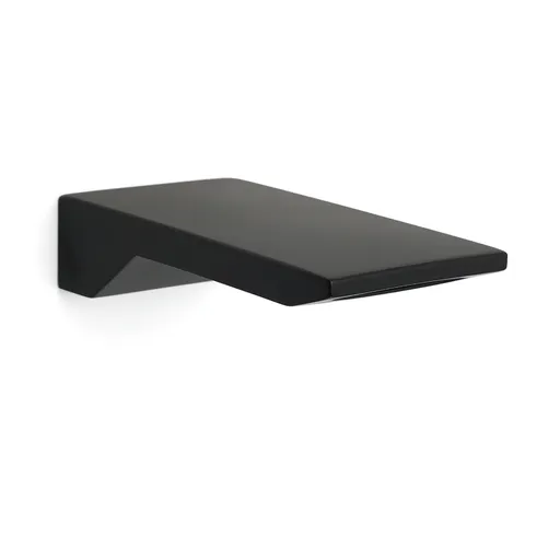 Bathroom Matt Black Square Bathtub Waterfall Filler Outlet 1/2" End Wall Spout