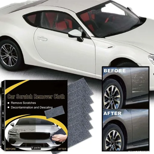 Car Scratch Remover, Universal Fit Car Paint Scratch Repair Cleaning Cloth, Nano Sparkle Magic Cleaning Cloth for Minor Polish Scratch 6pcs