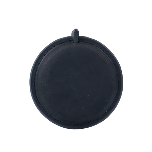 Black Handmade Crazy Horse Leather Retractable Tape Measure Keychain Dual Sided Scale 150cm/60" Mini Pocket Ruler for Sewing & Body Measuring
