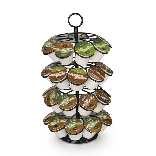 Coffee Pod Holder, Storage Compatible with Kitchen Detachable Organizer for Countertop, Spins 360-Degrees Carousel