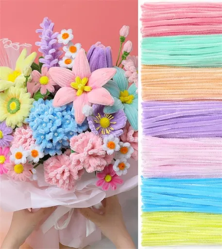 Thick Pipe Cleaners Craft Supplies,200 Pcs 12" Macaron Color Pipe Cleaner Crafts,Assortment Pastel Chenille Stems,Craft Supplies Bulk for Art Projects Creative DIY Decorations(Candy Color)