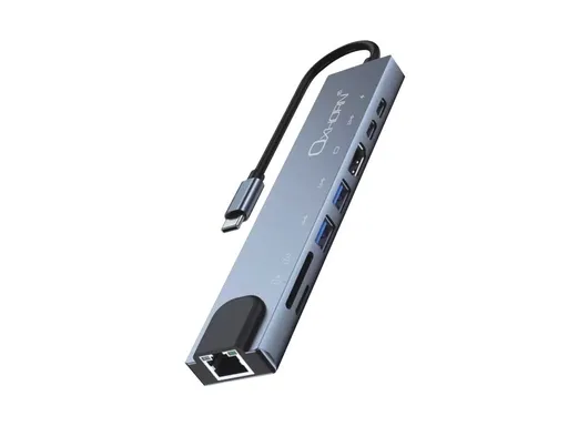 USB C to HDTV Adapter 8 in 1 HDMI Output 4K Space Gray