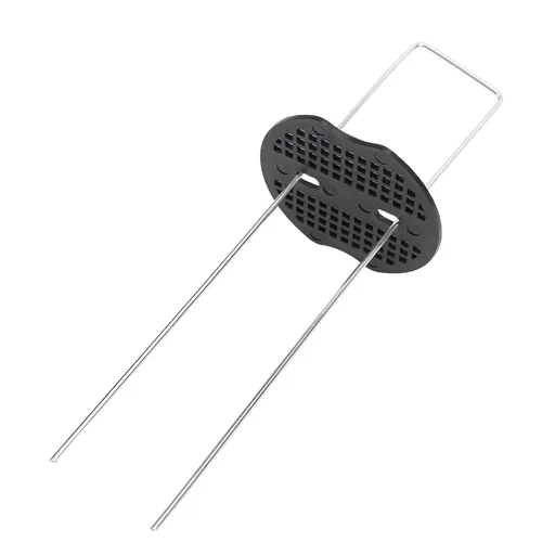 Garden Landscape Staples Set 40Pcs U Shaped Iron Stakes and 40Pcs Plastic Gasket Set for Securing Lawn Fabric