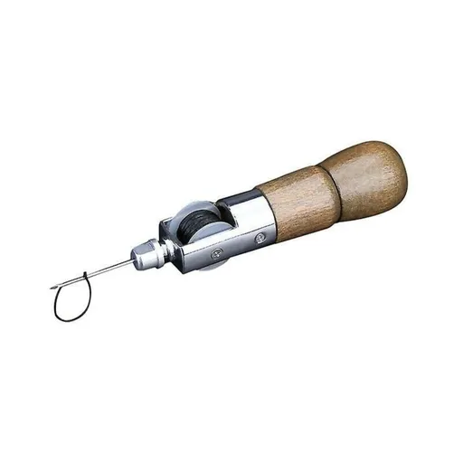 DIY Leather Hand Sewing Machine Compact Heavy-Duty Tool with Built-in Needle Storage for Leather Canvas and Thick Fabrics