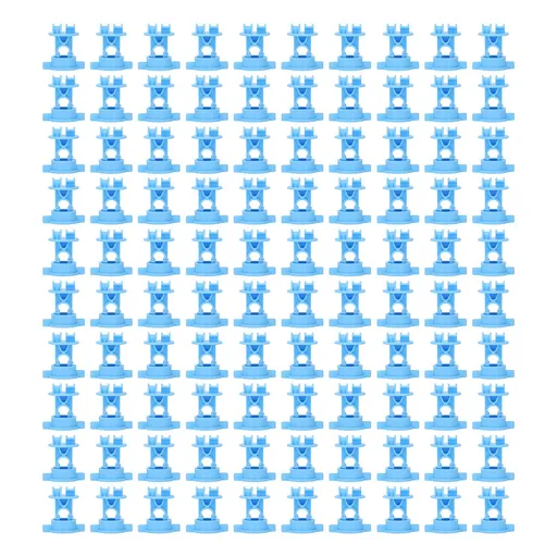 100pcs Insulator ABS 55mm Length 48mm Width Bolt Type Insulators for Electric Fence Agricultural Garden Blue