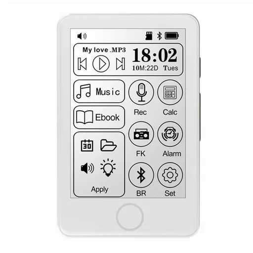 Portable MP3 Player Music Player Ink Screen E-Book Reader Dictionary 2.8-Inch Touch Digital Bluetooth Radio Car