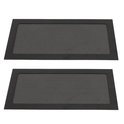 2Pcs Computer Cooler Fan Dust Filter Magnetic Frame PC Fan Dust Mesh PC Cooler Filter Fine Mesh PVC Dust Cover Black