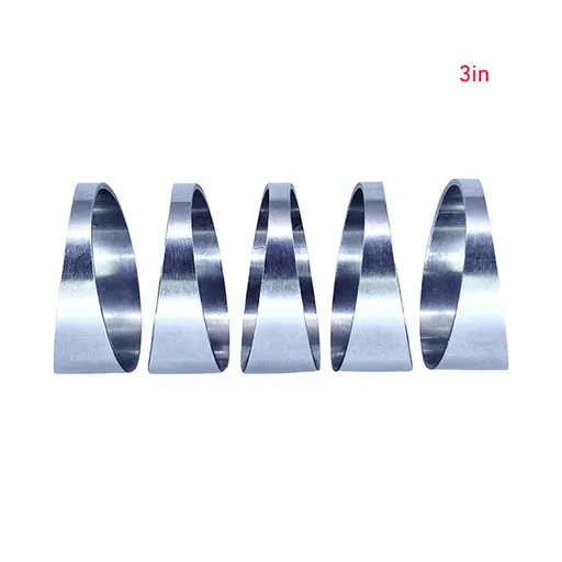 5 pack 90 degree 3" Stainless Steel Tight Radius Pie Cuts - Cut & Deburred for Exhaust and Fabrication Projects