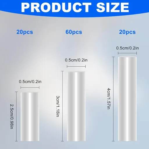 100-Pack Aglets for Shoelaces - 3 Sized Sneaker Shoe Lace Shortening Repair Aglet Tips - Clear Shoe Lace Ends Tips with Good Heat Shrinkage - Fit Most Sneaker Shoes Hoodie String Cord