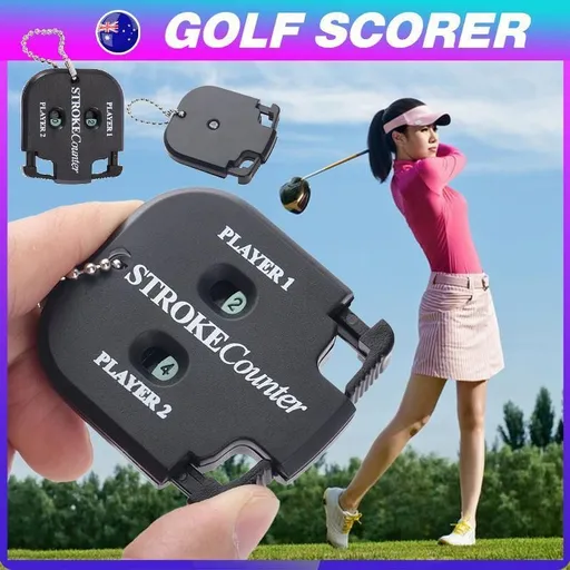 Golf Count Shot Stroke Putt Score Counter Two Digit Scoring Keeper - Black