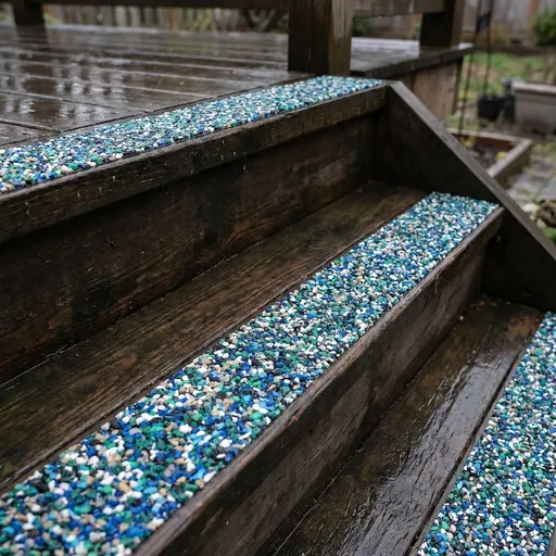 Weather-Resistant Stair Traction Strips with Self-Adhesive Rubber Grip for Safe Indoor and Outdoor Use