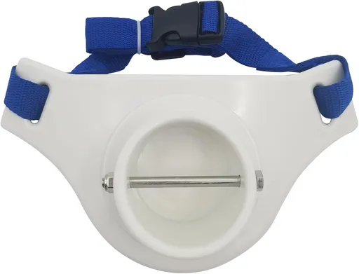 Fishing Rod Belt 360 Degree Adjustable 9.4 x 4.5 Inch Foam Pad 2.2 Inch Inner Diameter Durable ABS Plastic