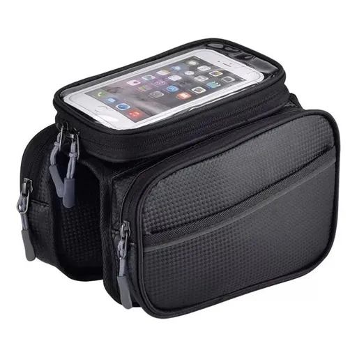 Waterproof Bicycle Bag with 2 Compartments(black)